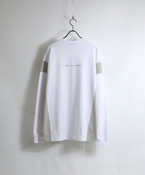 Confirm(コンファーム)の「Confirm / コンファーム サイド切り替えビッグシルエットロンT(Tシャツ/カットソー・メンズ・ホワイト/ブラック/ホワイト系その他・FREE)」の4枚目の写真