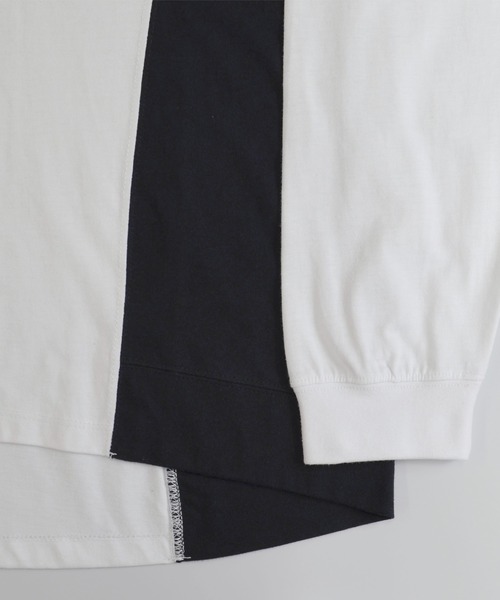 Confirm(コンファーム)の「Confirm / コンファーム サイド切り替えビッグシルエットロンT(Tシャツ/カットソー・メンズ・ホワイト/ブラック/ホワイト系その他・FREE)」の13枚目の写真