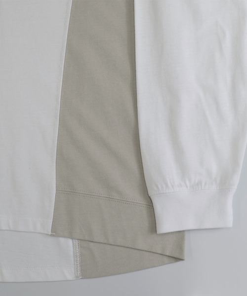 Confirm(コンファーム)の「Confirm / コンファーム サイド切り替えビッグシルエットロンT(Tシャツ/カットソー・メンズ・ホワイト/ブラック/ホワイト系その他・FREE)」の5枚目の写真