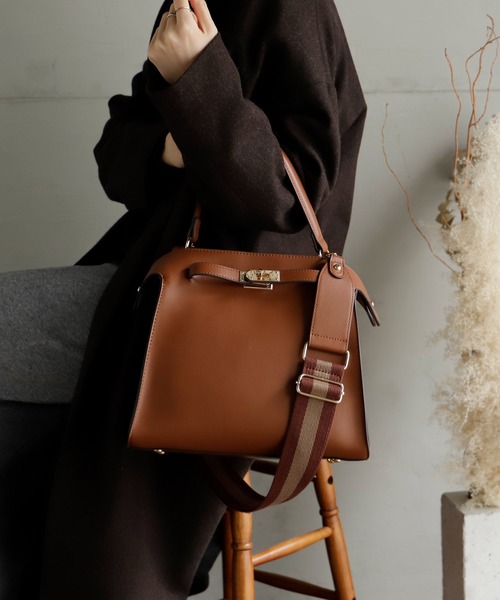 VitaFelice（ヴィータフェリーチェ）の「ワンハンドル2wayトートバッグ（トートバッグ・レディース・グレー/ブラウン/ブルー系その他/モカ/ブラック/キャメル/アイボリー・FREE）」の7枚目の写真