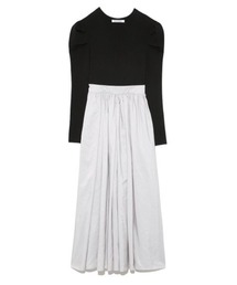 SNIDEL（スナイデル）の「パワショルニットドッキングワンピース  