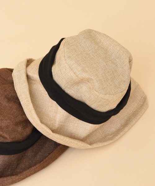 INTERPLANET（インタープラネット）の「リネン風冷感キャペリンＨＡＴ（ハット・レディース・キャメル/ブラウン・フリー）」の2枚目の写真