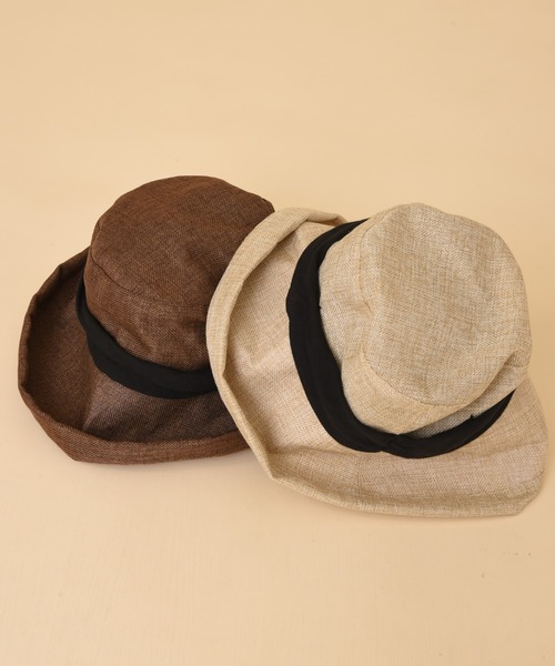 INTERPLANET（インタープラネット）の「リネン風冷感キャペリンＨＡＴ（ハット・レディース・キャメル/ブラウン・フリー）」の3枚目の写真