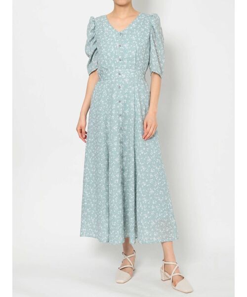 dazzlin（ダズリン）の「ビーズフラワーVネックワンピース（ワンピース・レディース・ブラック/イエロー/ブルー/アイボリー・FREE）」の12枚目の写真