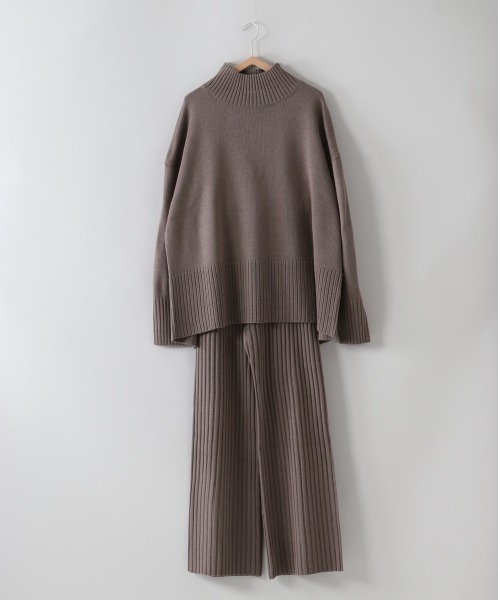 cepo(セポ)の「バックスリットタートルニット+ニットパンツセットアップ(その他パンツ・レディース・グレー/オフホワイト/ミント・M)」の7枚目の写真