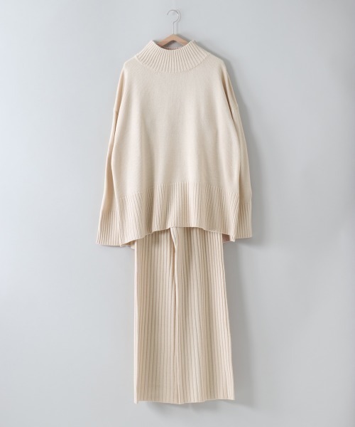cepo(セポ)の「バックスリットタートルニット+ニットパンツセットアップ(その他パンツ・レディース・グレー/オフホワイト/ミント・M)」の11枚目の写真