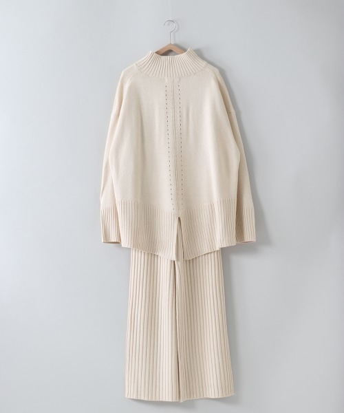 cepo(セポ)の「バックスリットタートルニット+ニットパンツセットアップ(その他パンツ・レディース・グレー/オフホワイト/ミント・M)」の10枚目の写真