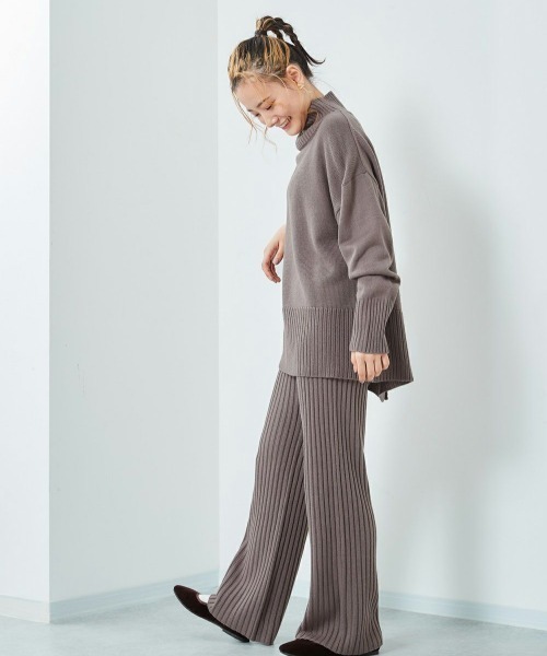 cepo(セポ)の「バックスリットタートルニット+ニットパンツセットアップ(その他パンツ・レディース・グレー/オフホワイト/ミント・M)」の22枚目の写真