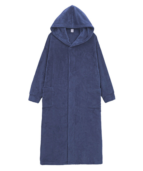 blooming FLORA（ブルーミングフローラ）の「【なまけmoco】着る毛布 静電気防止加工 フード付き ルームウェア / M L LL（ルームウェア/パジャマ・レディース・ネイビー/ブラウン/グレー/モカ/ピンク・MEDIUM/LARGE/X-LARGE）」の4枚目の写真