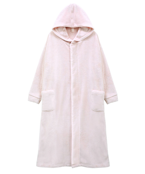 blooming FLORA（ブルーミングフローラ）の「【なまけmoco】着る毛布 静電気防止加工 フード付き ルームウェア / M L LL（ルームウェア/パジャマ・レディース・ネイビー/ブラウン/グレー/モカ/ピンク・MEDIUM/LARGE/X-LARGE）」の5枚目の写真