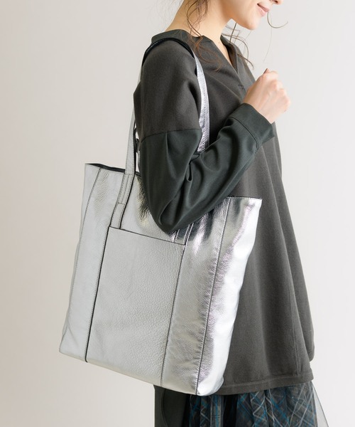 新品イタリア製　キャサリンロスセレクト　シルバートートバック KATHARINE ROSS（キャサリンロス）｜トートバッグ（シルバー系