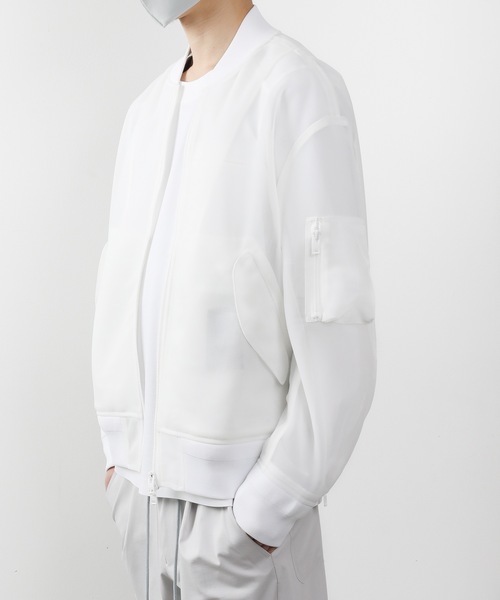 ATTACHMENT（アタッチメント）の「PE JERSEY MA-1（MA-1・メンズ・ホワイト/ブラック/ライトグレー・1/2）」の4枚目の写真