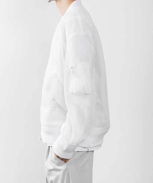 ATTACHMENT（アタッチメント）の「PE JERSEY MA-1（MA-1・メンズ・ホワイト/ブラック/ライトグレー・1/2）」の5枚目の写真