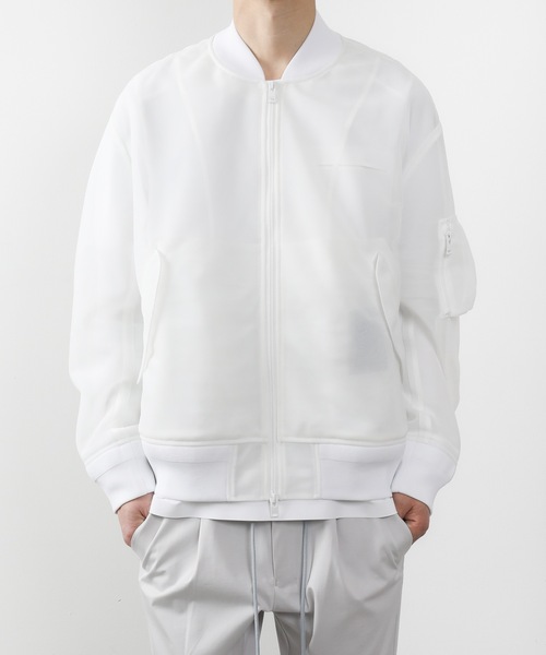 ATTACHMENT（アタッチメント）の「PE JERSEY MA-1（MA-1・メンズ・ホワイト/ブラック/ライトグレー・1/2）」の7枚目の写真