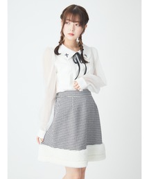 Ank Rouge（アンクルージュ）の「千鳥フェイクファー台形スカート（スカート・レディース）」