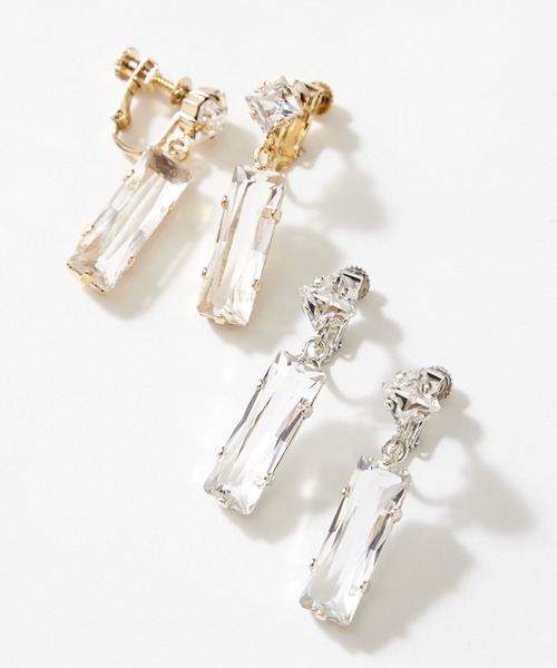 SWAROVSKI スワロフスキー イヤリング SWAROVSKI イヤリング フープ スワロフスキー 八角形ス