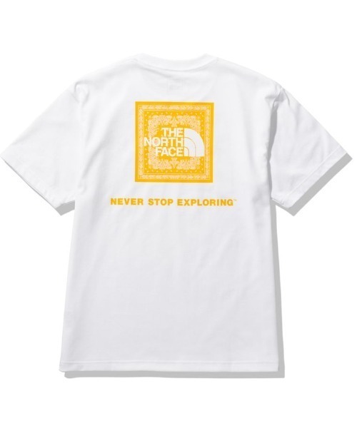 THE NORTH FACE（ザノースフェイス）の「THE NORTH FACE/ノースフェイス バンダナスクエアロゴ プリントTシャツ NT32108（Tシャツ/カットソー・メンズ・ホワイト/ブラック/ネイビー/グレー/ホワイト系その他/ネイビー系1・S/M/L/XL）」の3枚目の写真