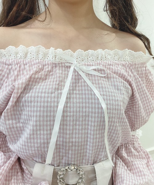 Swankiss（スワンキス）の「TS gingham ribbon TOPS（その他