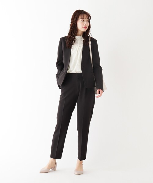 正規品販売 Web限定サイズ フォーマルスーツ 小物 Carremanダブルクロステーパードパンツ スーツパンツ スーツパンツ Index インデックス のファッション スーツパンツ