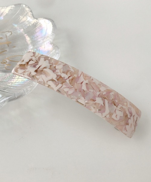 florist（フローリスト）の「【10色展開】アセチのべっ甲ヘアクリップ（バレッタ/ヘアクリップ・レディース・ピンク/マスタード/グリーン/キャメル/アイボリー/ライトパープル/ホワイト/チェリーピンク/クリアブラウン/ベージュ・FREE）」の6枚目の写真