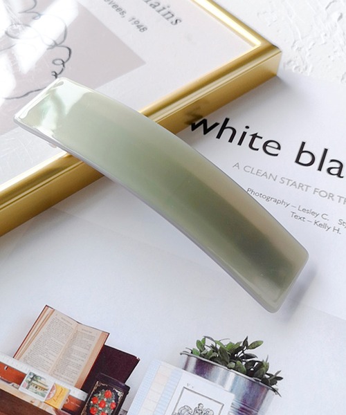 florist（フローリスト）の「【10色展開】アセチのべっ甲ヘアクリップ（バレッタ/ヘアクリップ・レディース・ピンク/マスタード/グリーン/キャメル/アイボリー/ライトパープル/ホワイト/チェリーピンク/クリアブラウン/ベージュ・FREE）」の5枚目の写真