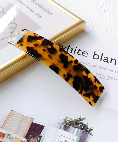 florist（フローリスト）の「【10色展開】アセチのべっ甲ヘアクリップ（バレッタ/ヘアクリップ・レディース・ピンク/マスタード/グリーン/キャメル/アイボリー/ライトパープル/ホワイト/チェリーピンク/クリアブラウン/ベージュ・FREE）」の7枚目の写真