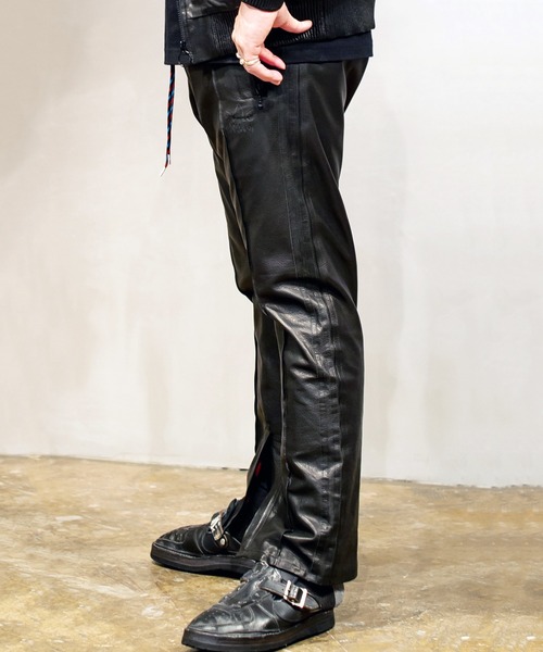 SEVESKIG / UN D.M.C TRACK PANTS/ボトム/L/レザー/BLK/LT-SV-IA-1006// SEVESKIG（セヴシグ）の「SEVESKIG セヴシグ / UN D,M,C TRACK PANTS