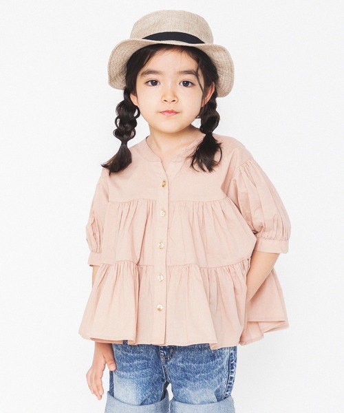 RADCHAP(ラッドチャップ)の「ティアードチュニック(チュニック・キッズ・イエロー/ピンク・100cm/110cm/90cm/140cm/130cm/150cm/120cm)」の2枚目の写真