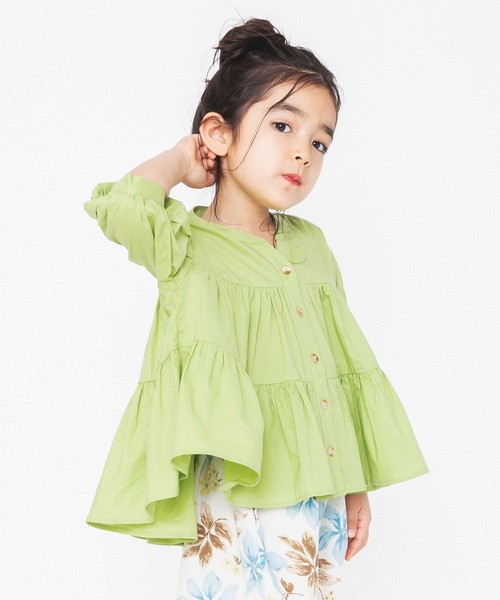 RADCHAP(ラッドチャップ)の「ティアードチュニック(チュニック・キッズ・イエロー/ピンク・100cm/110cm/90cm/140cm/130cm/150cm/120cm)」の1枚目の写真