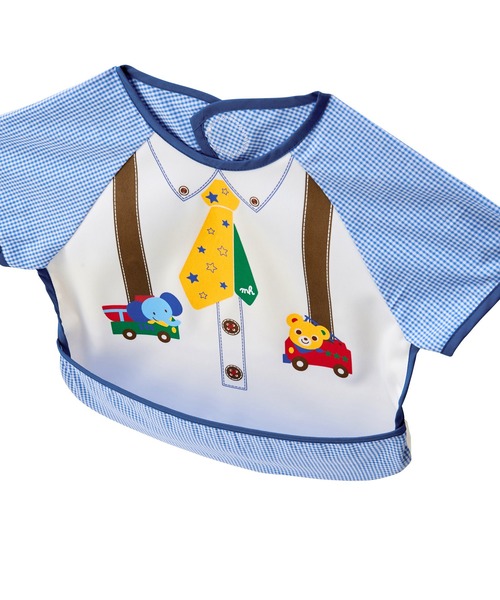 MIKI HOUSE（ミキハウス）の「袖つきエプロン（マグ/哺乳瓶/お食事グッズ・キッズ・レッド/ブルー・ONE SIZE）」の5枚目の写真