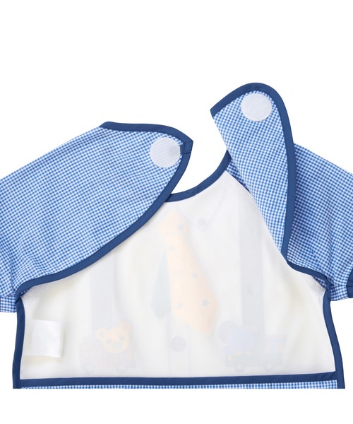 MIKI HOUSE（ミキハウス）の「袖つきエプロン（マグ/哺乳瓶/お食事グッズ・キッズ・レッド/ブルー・ONE SIZE）」の6枚目の写真