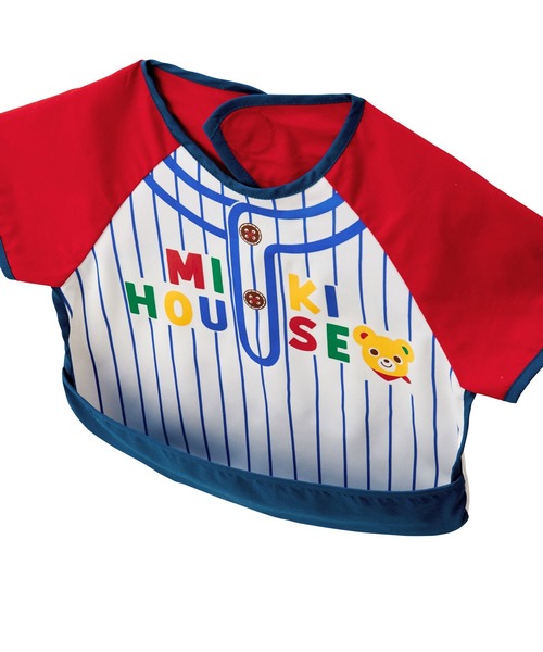 MIKI HOUSE（ミキハウス）の「袖つきエプロン（マグ/哺乳瓶/お食事グッズ・キッズ・レッド/ブルー・ONE SIZE）」の9枚目の写真