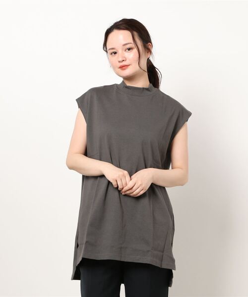 KOBE LETTUCE（コウベレタス）の「選べる2type USAコットンビッグシルエットTシャツ（Tシャツ/カットソー・レディース・ブラック系その他2/イエロー/ブラック系その他/オフホワイト/ブラック系その他3/モカ/イエロー系その他/ブラック/ブラウン系その他/ホワイト系その他・2/1）」の21枚目の写真