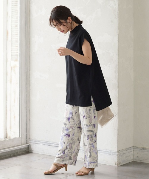 KOBE LETTUCE（コウベレタス）の「選べる2type USAコットンビッグシルエットTシャツ（Tシャツ/カットソー・レディース・ブラック系その他2/イエロー/ブラック系その他/オフホワイト/ブラック系その他3/モカ/イエロー系その他/ブラック/ブラウン系その他/ホワイト系その他・2/1）」の14枚目の写真