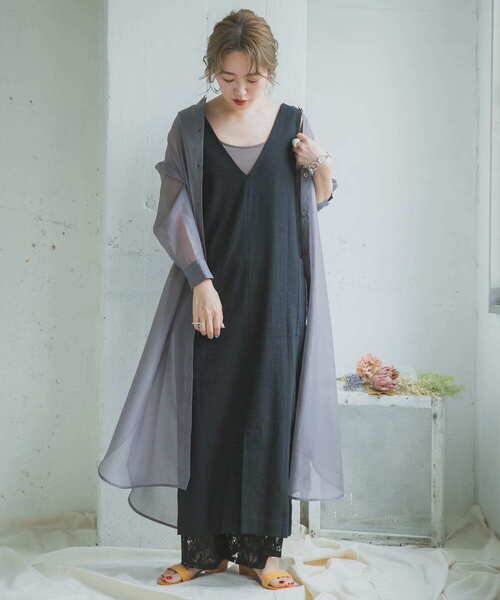 ITEMS URBANRESEARCH（アイテムズ アーバンリサーチ）の「2WAYジャンパースカート（ジャンパースカート・レディース・ブラック/ベージュ/ブラウン・FREE）」の7枚目の写真