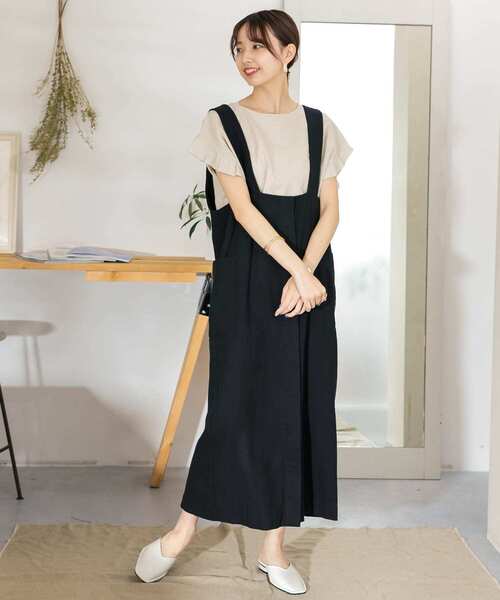 ITEMS URBANRESEARCH（アイテムズ アーバンリサーチ）の「2WAYジャンパースカート（ジャンパースカート・レディース・ブラック/ベージュ/ブラウン・FREE）」の15枚目の写真