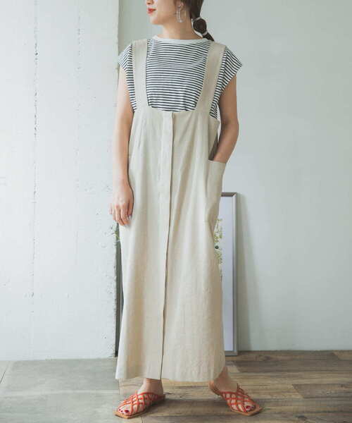 ITEMS URBANRESEARCH（アイテムズ アーバンリサーチ）の「2WAYジャンパースカート（ジャンパースカート・レディース・ブラック/ベージュ/ブラウン・FREE）」の20枚目の写真