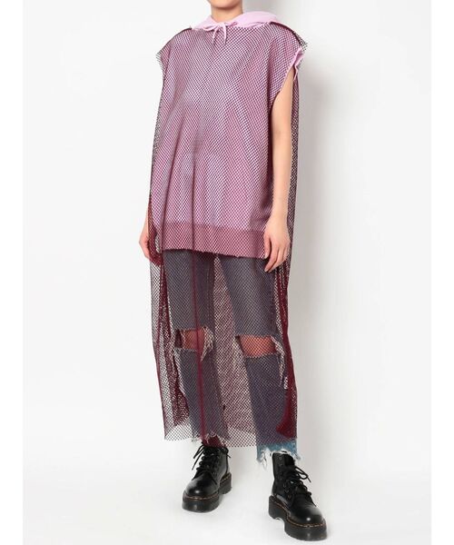 jouetie（ジュエティ）の「メッシュレイヤードノースリフーディ（パーカー・レディース・ブラック/ピンク/ベージュ・MEDIUM）」の14枚目の写真