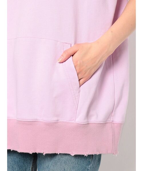 jouetie（ジュエティ）の「メッシュレイヤードノースリフーディ（パーカー・レディース・ブラック/ピンク/ベージュ・MEDIUM）」の9枚目の写真