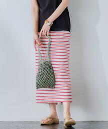 green label relaxing | SC フライス バックスリット タイト スカート / ボーダー(スカート)