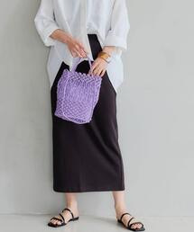 green label relaxing | SC フライス バックスリット タイト スカート / ボーダー(スカート)