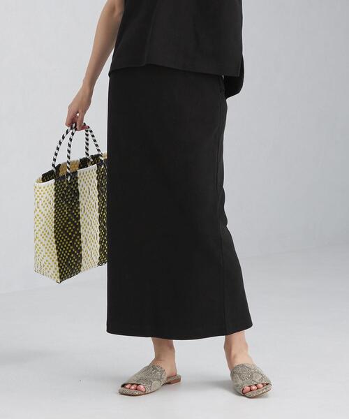 green label relaxing(グリーンレーベルリラクシング)の「SC フライス バックスリット タイト スカート / ボーダー(スカート・レディース・ブラック/ダークグレー/レッド・FREE)」の14枚目の写真