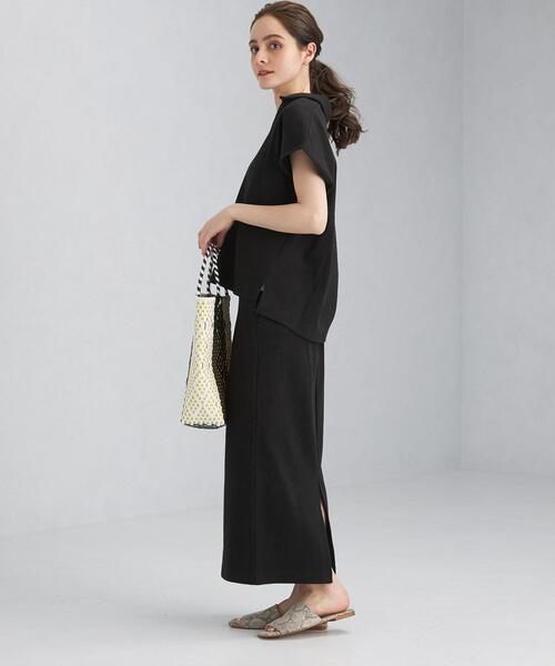 green label relaxing(グリーンレーベルリラクシング)の「SC フライス バックスリット タイト スカート / ボーダー(スカート・レディース・ブラック/ダークグレー/レッド・FREE)」の16枚目の写真