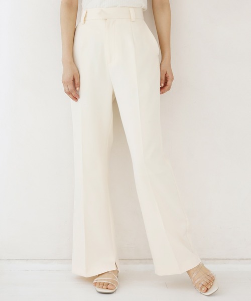 one after another NICE CLAUP（ワンアフターアナザーナイスクラップ）の「極限スラックスパンツ（スラックス・レディース・アイボリー/モカ/ミント/サックスブルー系/ブルーパープル・SMALL/MEDIUM）」の2枚目の写真