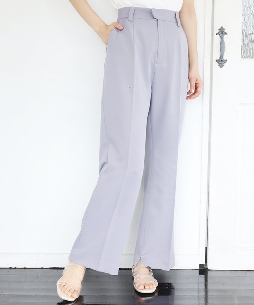 one after another NICE CLAUP（ワンアフターアナザーナイスクラップ）の「極限スラックスパンツ（スラックス・レディース・アイボリー/モカ/ミント/サックスブルー系/ブルーパープル・SMALL/MEDIUM）」の5枚目の写真