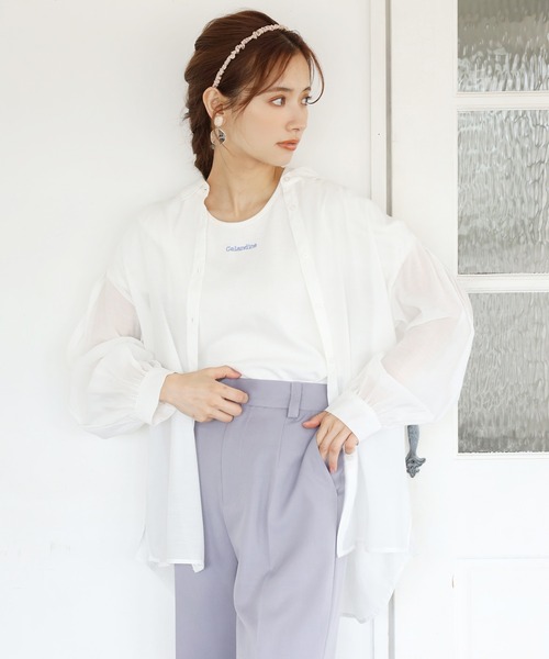 one after another NICE CLAUP（ワンアフターアナザーナイスクラップ）の「極限スラックスパンツ（スラックス・レディース・アイボリー/モカ/ミント/サックスブルー系/ブルーパープル・SMALL/MEDIUM）」の16枚目の写真