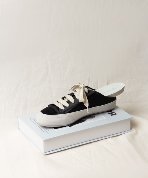 me+em select（ミームセレクト）の「サテンレースアップスニーカーサンダル（スニーカー・レディース・ピンク/ブラック/ホワイト/パープル・23/24/24.5/23.5）」の11枚目の写真