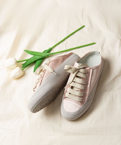 me+em select（ミームセレクト）の「サテンレースアップスニーカーサンダル（スニーカー・レディース・ピンク/ブラック/ホワイト/パープル・23/24/24.5/23.5）」の7枚目の写真