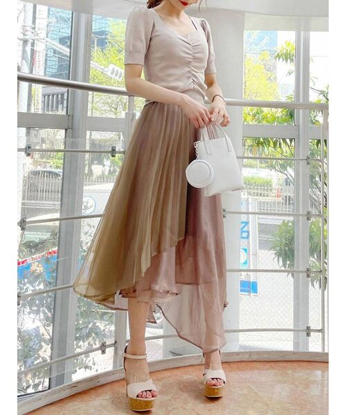 dazzlin(ダズリン)の「ハートマークギャザーニットトップス(ニット/セーター・レディース・ベージュ/ブラウン/オフホワイト/ブルー・FREE)」の17枚目の写真