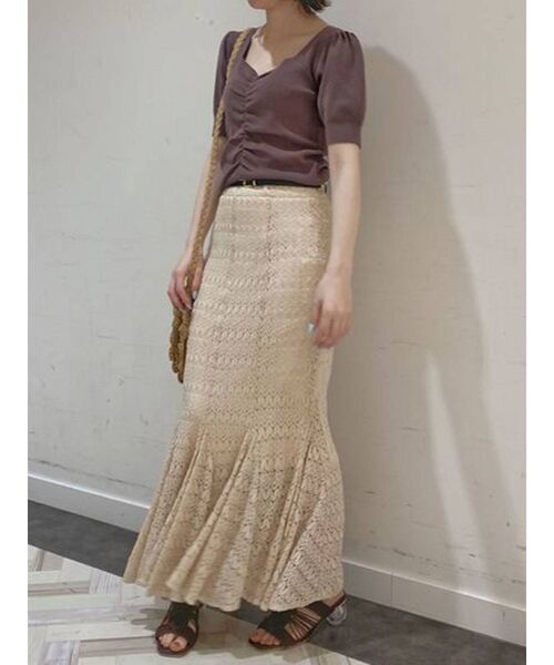 dazzlin(ダズリン)の「ハートマークギャザーニットトップス(ニット/セーター・レディース・ベージュ/ブラウン/オフホワイト/ブルー・FREE)」の21枚目の写真